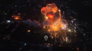 Макеевка. Прилёт по складу БК на территории недостроенного ЖК "Монолит" 4.07.2023