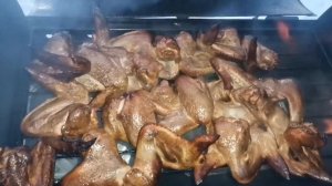 Крылышки копченые в домашних условиях в коптильне горячего копчения.