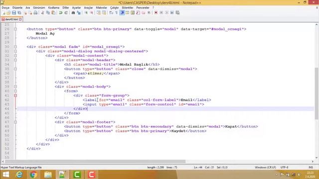 Bootstrap 4 Dersleri 48 - Modal Kullanımı 2 (Dialog Penceresi) смотреть онлайн