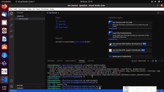 Instalar Visual Studio Code - ejemplos con Virtualenv y Conda | Ubuntu смотреть онлайн