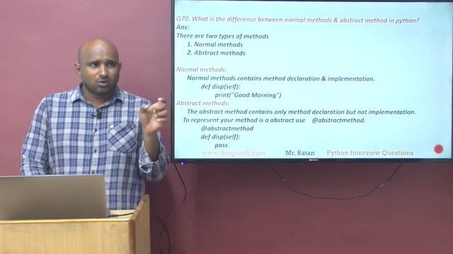 Python | Q70. What is the difference between normal methods & abstract method in python? | by Rata смотреть онлайн