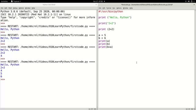Learn Python(Ep.2) - First Code - For beginners numbers, string, print. смотреть онлайн