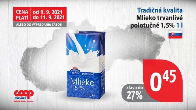 Mlieko polotučné a Ryža gulatozrnná v akcii I COOP Jednota I 2021 смотреть онлайн