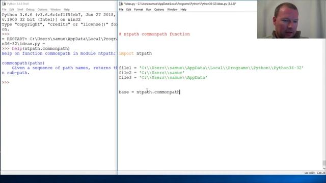 Python Basics Ntpath Commonpath смотреть онлайн