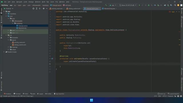 Custom Dialog in Android Studio смотреть онлайн