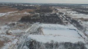 Тюмень Поле чудес вид с неба отсыпаем проезжую часть 2.