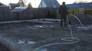 Обратная засыпка ленточного фундамента. Монолитная плита 9*12