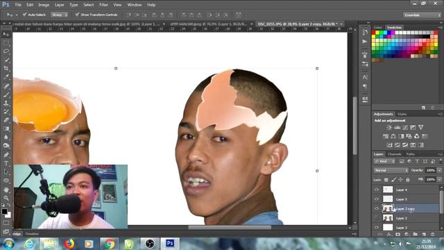 KEPALA TELUR (TUTORIAL MANIPULASI FOTO 10 MENIT BISA) #ADOBE PHOTOSHOP CS 6 смотреть онлайн