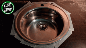 Делаем вырез в столешнице под круглую раковину | KUNG STROY