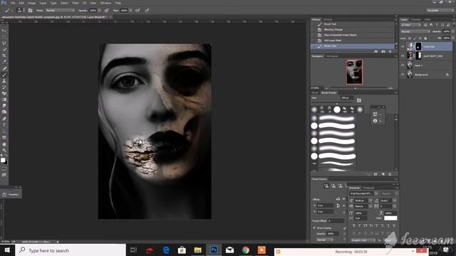 Crack And Skull Face - Photoshop Tutorials смотреть онлайн
