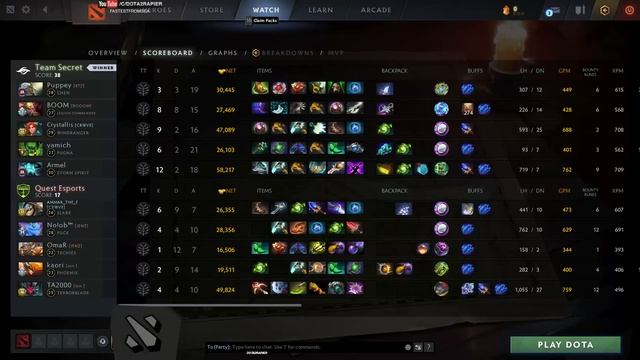 SECRET vs QUEST ESPORTS - AM OFFLANE - WEU DPC SUMMER TOUR 2023 смотреть онлайн