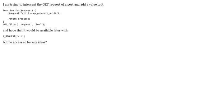 Wordpress: Intercept page request and add value to it смотреть онлайн