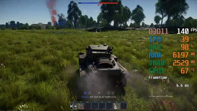 GeForce GTX 1660 -- Intel Core i7-4770K -- War Thunder FPS Test смотреть онлайн