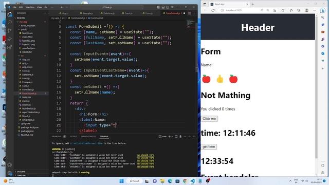 #Short | Form Submit button display name welcome in React смотреть онлайн