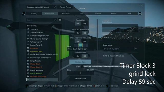 Endless Drill 1.25 Programming Timer Blocks Mod.io Space Engineers смотреть онлайн