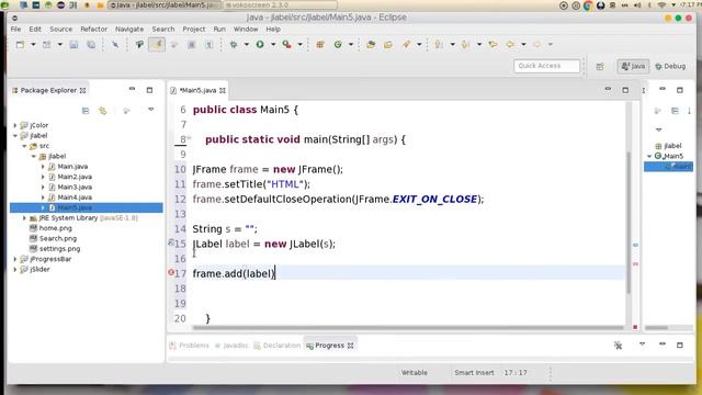 33 JAVA Swing GUI JLabel & HTML смотреть онлайн