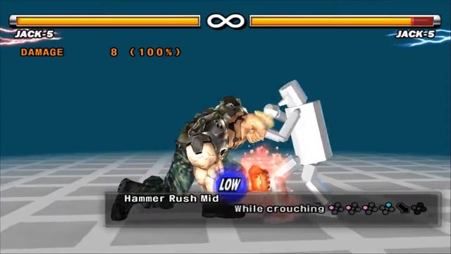 Tekken 5 - Jack 5 Move List смотреть онлайн
