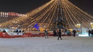 4k Новый год  2022. г. Чита, площадь  Ленина Часть 1.