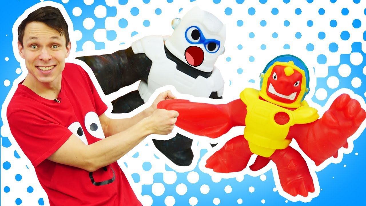 Супергерои Гуджитсу сражаются за реактор! Галактическая Атака в космосе! Видео про игры в игрушки смотреть онлайн