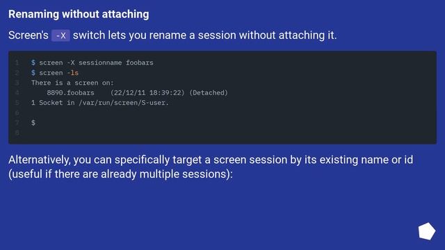 Rename screen session смотреть онлайн