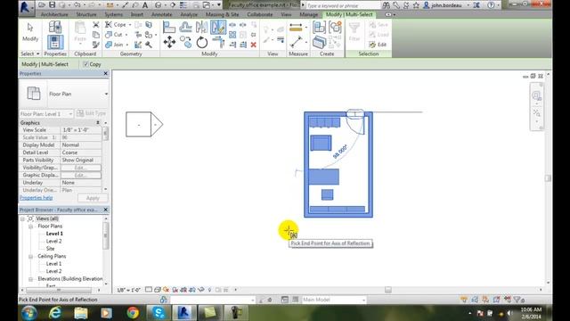 Revit 05-24 Mirroring Elements Using the Mirror Draw Axis Tool смотреть онлайн