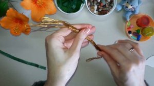 Дерево БОНСАЙ своими руками, гибискус из фоамирана. Foamiran Bonsai Tree. Цветы из фоамирана. Легко