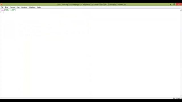 Python tutorial 1 - Basic printing to screen смотреть онлайн
