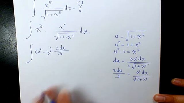 What is the Integral of x^5/sqrt(1+x^3), Substitution Integration, Indefinite Integrate, Calculus смотреть онлайн