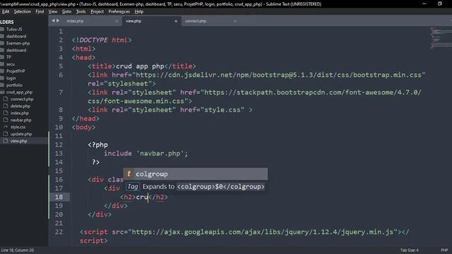 PHP CRUD app MySQL et Bootstrap 5 (Create, Read, Update, DELETE) смотреть онлайн