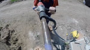 Как забуриться вручную алмазной коронкой? | Бурим на сухую дрелью KEN 6110B с пылеотводом