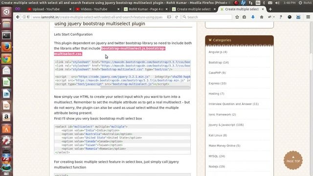 Create multiple select with select all and search feature using jquery bootstrap multiselect plugin смотреть онлайн