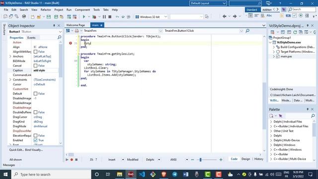 7-Delphi VCL Styles [Get style from styles folder] смотреть онлайн