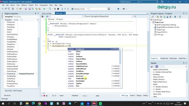 StringGrid C++ builder. смотреть онлайн