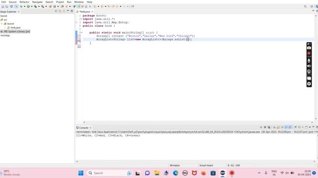 5.Java program to convert an array to array list смотреть онлайн