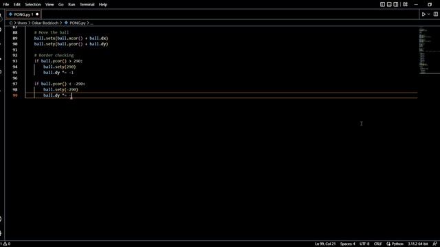 #1 •PONG IN PYTHON• смотреть онлайн