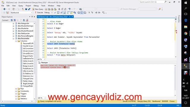4-) T-SQL Select Komutu смотреть онлайн