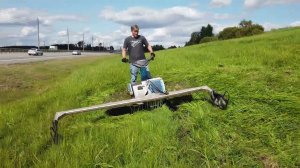 Косилка Brielmaier на сильно заболоченном склоне