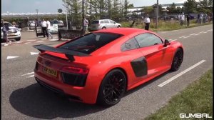 Audi R8 Sound Exhaust V10 Acceleration Sound ( Straight Piped + Stock )
