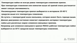Температура пайки для оловянно-свинцовых припоев