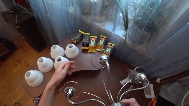 Обзор Потолочная люстра Lussole LSP 8083 Gila Распаковка Сборка Установка смотреть онлайн