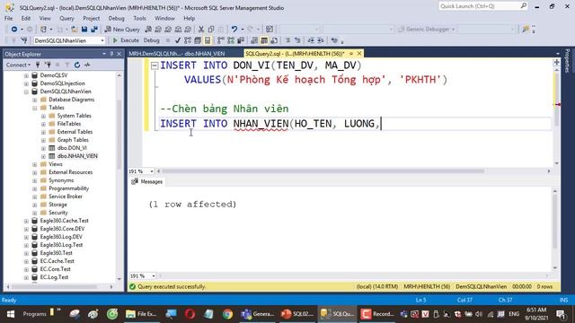[SQL Server] #03 - Thay đổi dữ liệu (CUD) bằng dòng lệnh смотреть онлайн
