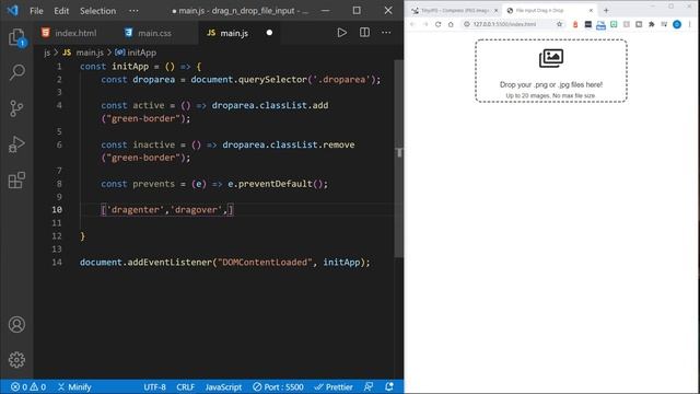 How to Drag and Drop Files with Javascript | Vanilla Javascript Drag n Drop File Input смотреть онлайн