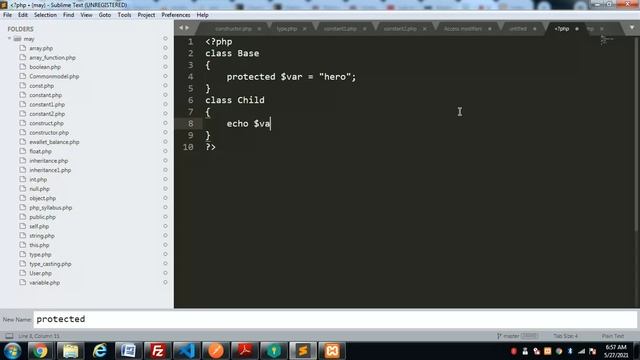 protected modifier | #phpstarters #6 #ONTRENDING смотреть онлайн