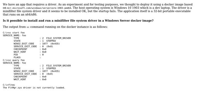 DevOps & SysAdmins: Can i install a driver in Windows Server Core docker container? смотреть онлайн