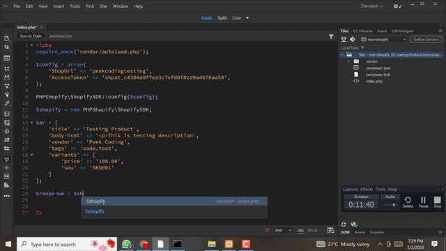 Shopify Products API Integrations with PHP смотреть онлайн