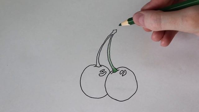 Как нарисовать ВИШНЮ? Пошаговый видеоурок смотреть онлайн