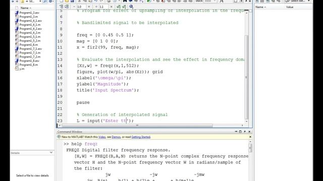 Effect of interpolation or upsampling of a signal analysed in frequency domain using MATLAB смотреть онлайн