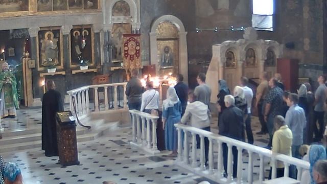 Память прп. Онуфрия Молчаливого, Печерского: Литургия смотреть онлайн