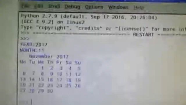 Python calendar смотреть онлайн