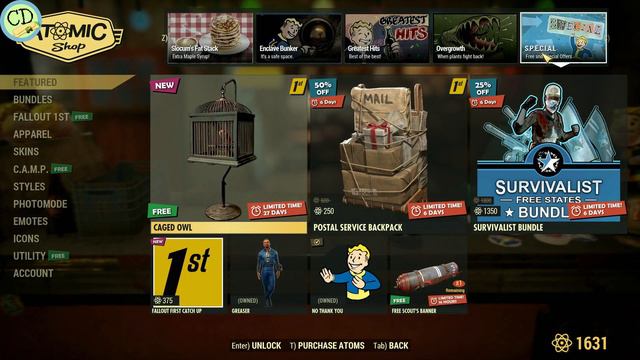 Fallout 76 Atomic shop March 7th - March 14th 2023 смотреть онлайн